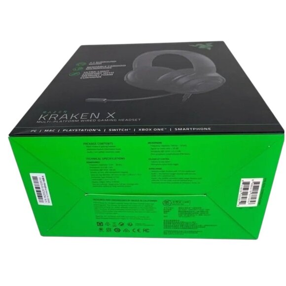 Razer Kraken X Multi-Platform Wired Gaming Headset 7.1 Surround Sound Black New - Picture 10 of 14